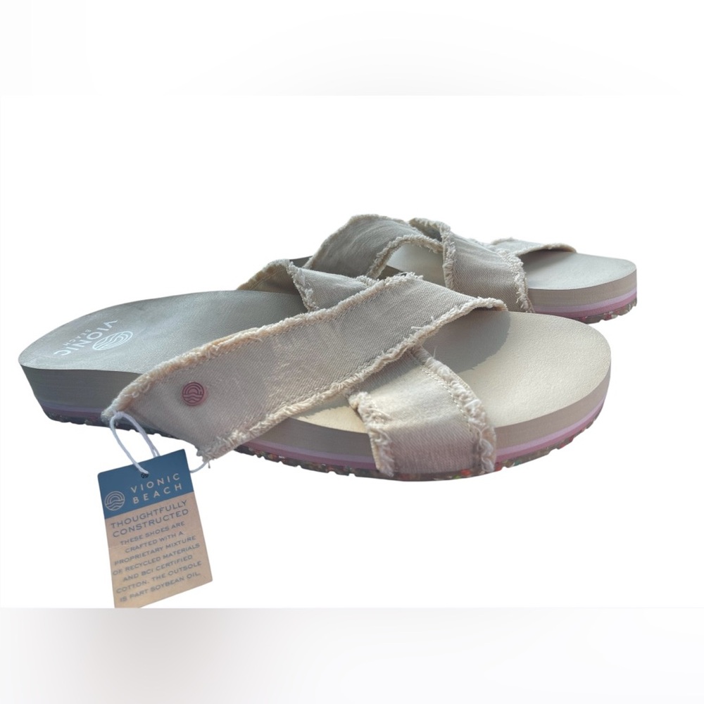Vionic Cream Sandals Comfortable Footwear